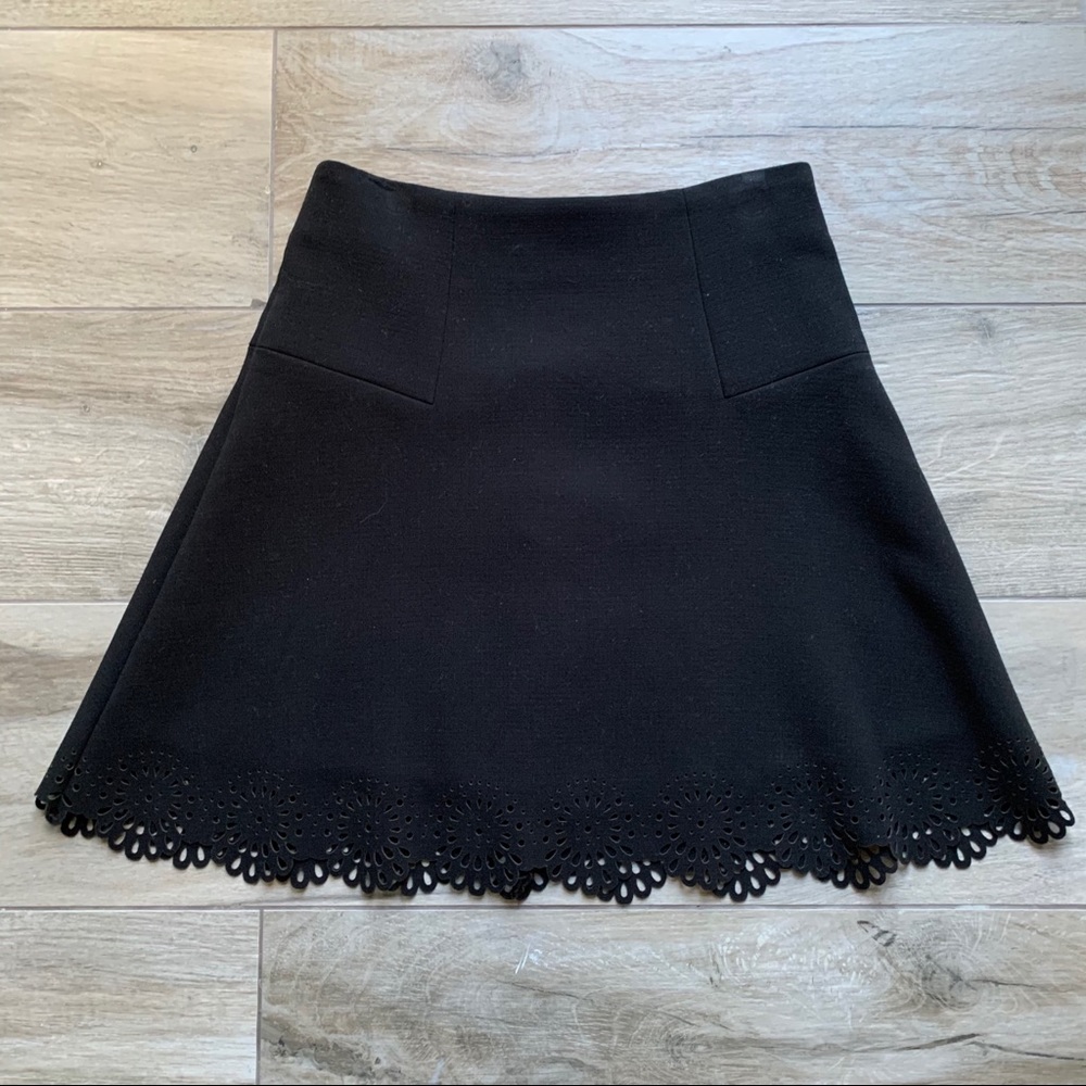 Black eyelet skirt LOFT